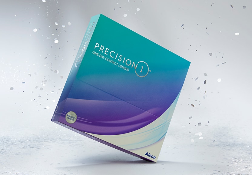 Contact lenses on display