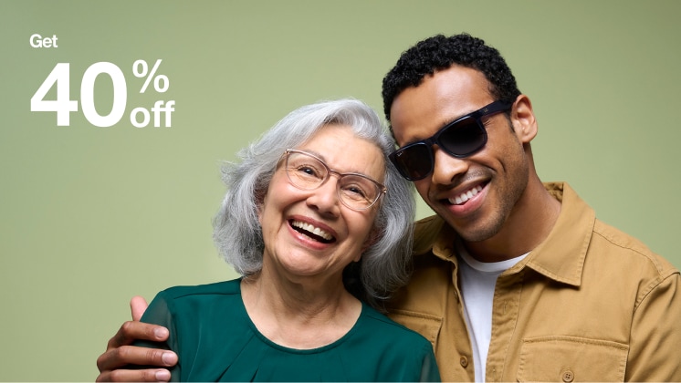 Get 40% off prescription glasses
