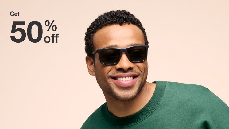 Get 50% off additional prescription glasses